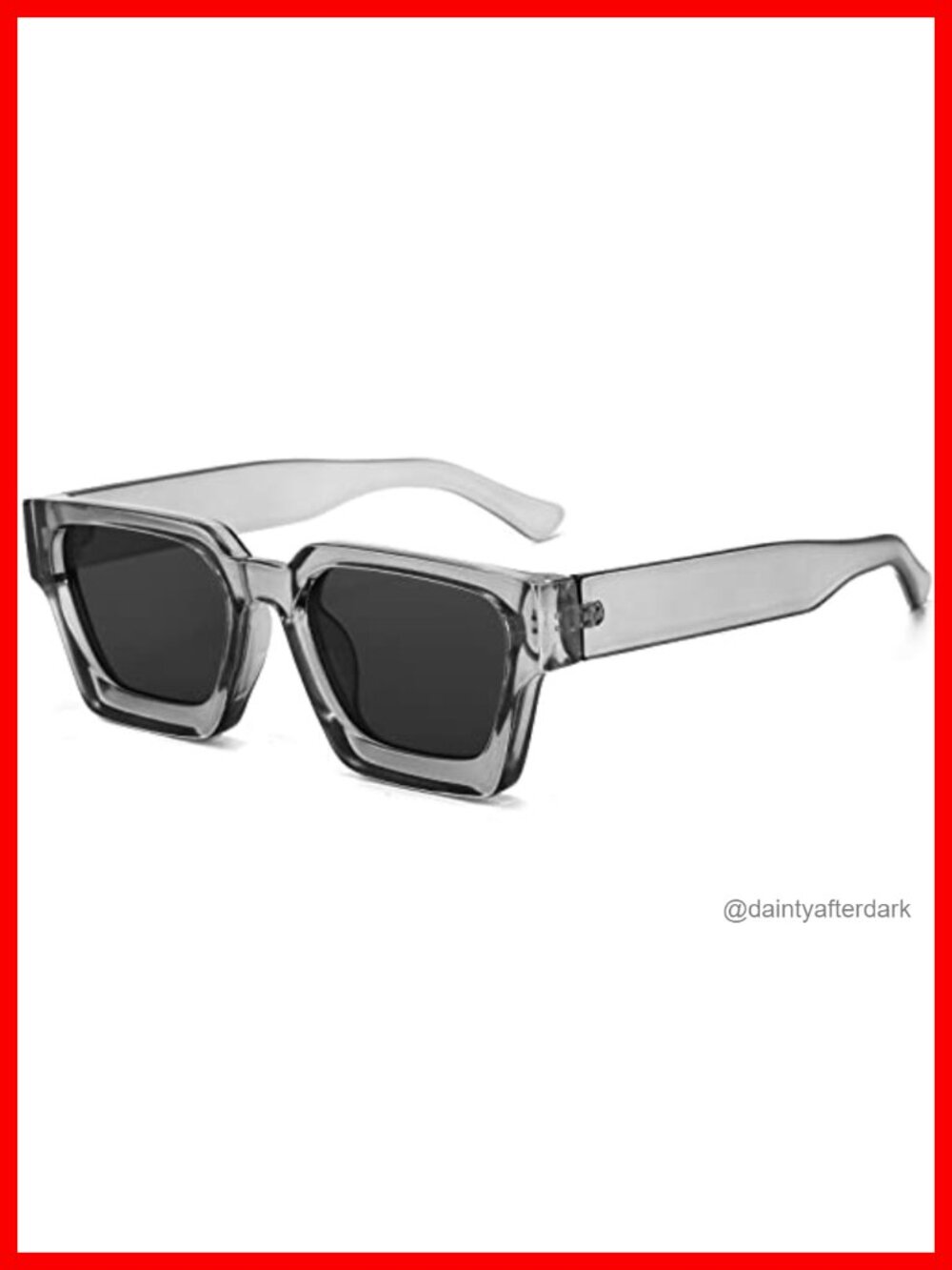 Square Thick Frame Sunglasses Acetate Retro Designer Style UV Protection